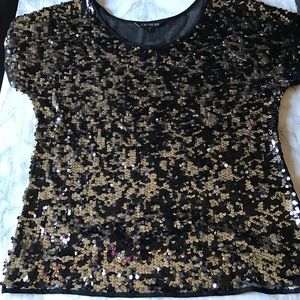 Express Sequin front tee